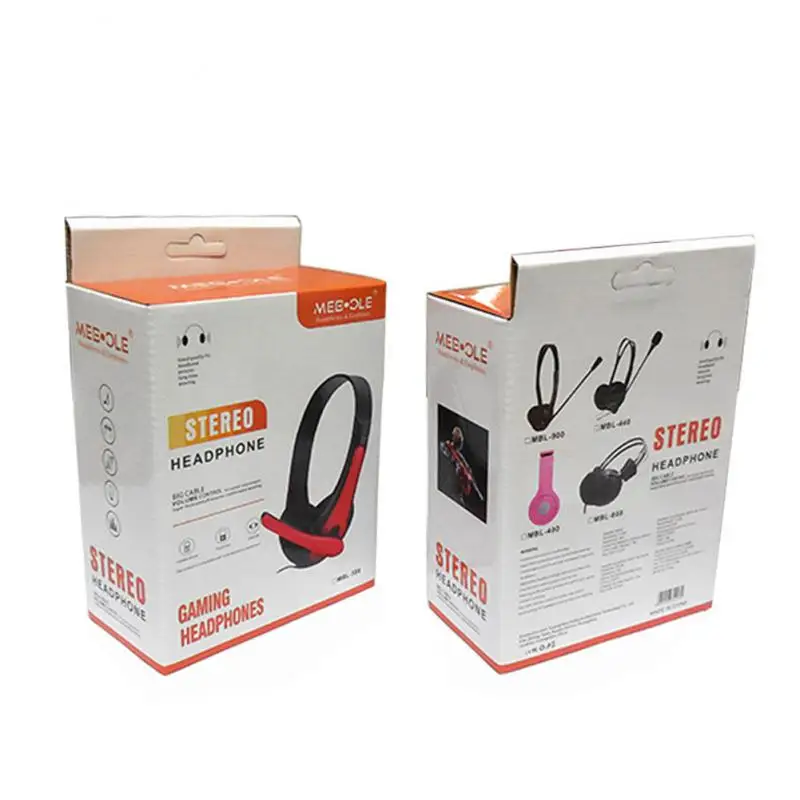 3.5mm Wired Headphones With Microphone Universal Headset Noise Reduction Earphone For Computer PC Laptop Voice Call Games