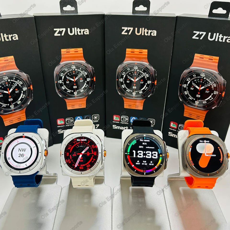For Galaxy Watch 7 Ultra Smart Watch 2 Straps Men Women Track Smart Watch AMOLED Bluetooth Call Sport Waterproof Watches 2024