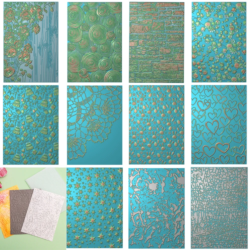 3D Texture Fades Embossing Folder Valentine's Day Background Embossing Folder For Template for Card Making Scrapbooking Crafts plastic embossing folder,embossing folder