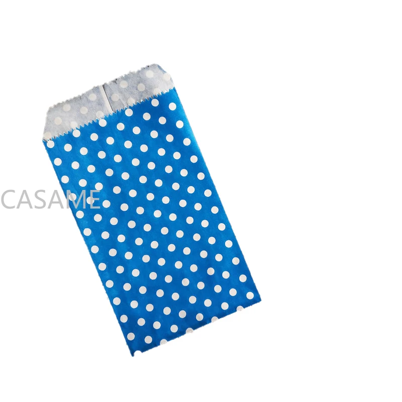 thumbnail image 1 of 10 uds./25 uds./50 uds. Bolsas pequeñas tipo saco con lunares, bolsas de papel kraft, para invitaciones, tarjetas de felicitación, bolsas de papel para regalo, 1 of 5