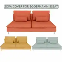 CRIUSJA Couch Cover for Soderhamn 3 Seat Sofa, Sofa Cover for 2 Cushion Couch,Couch Covers with Cushion Covers 1