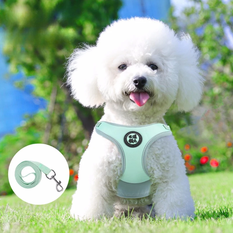 

Регулируемый светоотражающий жилет для собак, удобный Воздухопроницаемый Сетчатый нагрудный ремень с тяговым шнуром, аксессуары для улицы и домашних животных