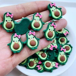 10 Pcs New Cute Resin Cartoon Avocado Series Flat Back Cabochon Scrapbook Kawaii DIY Embellishments Charm Accessories D37