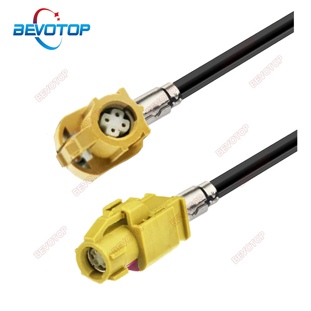 

BEVOTOP FAKRA HSD High-speed Transmission Code K Female Straight to Female 90° LVDS Shielded Dacar 535 4-Core Cable High Quality