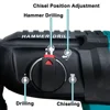 PATUOPRO 26MM Electric Impact Rotary Drill 4-Mode Brushless Hammer Drill Rechargeable Motor Power Tools For Makita 18V Battery 4