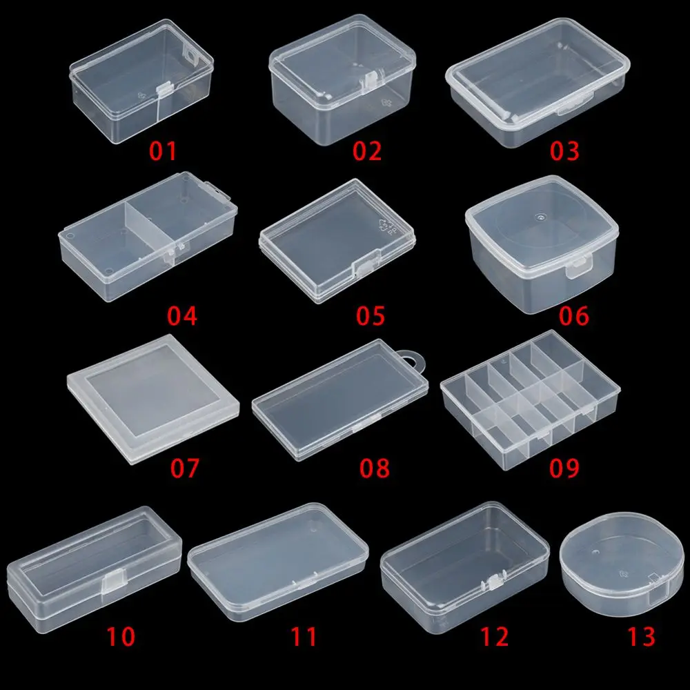 Plastic Transparent Storage Box for Jewelry and Crafts