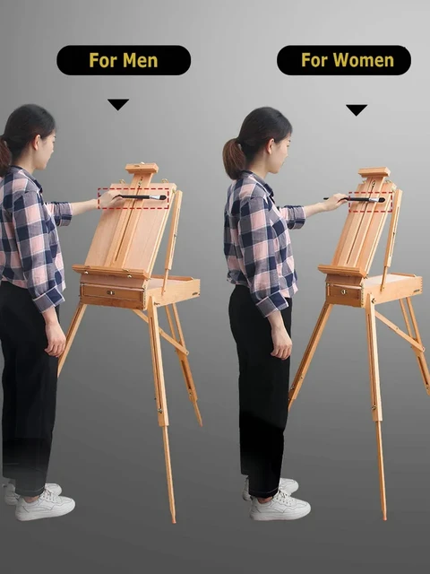 Professional Women Drawing Stand Height Adjustable Art Easel Stand For  Painting Outdoor Folding Small Easels Wood Stand - AliExpress
