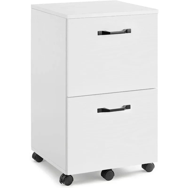 2-Drawer File Cabinet, Filing Cabinet for Home Office, Small Rolling File Cabinet, Printer Stand, for A4, Letter-Size Files