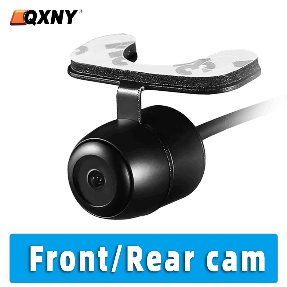 

QXNY Reverse Camera Front Rearview Car Night Vision with Built-in Distance Scale Lines Universal Waterproof HD System Wide Angle