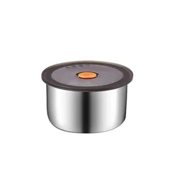 Stackable Stainless Steel Round Snack Containers with Lid (1bowl -1seal cover)