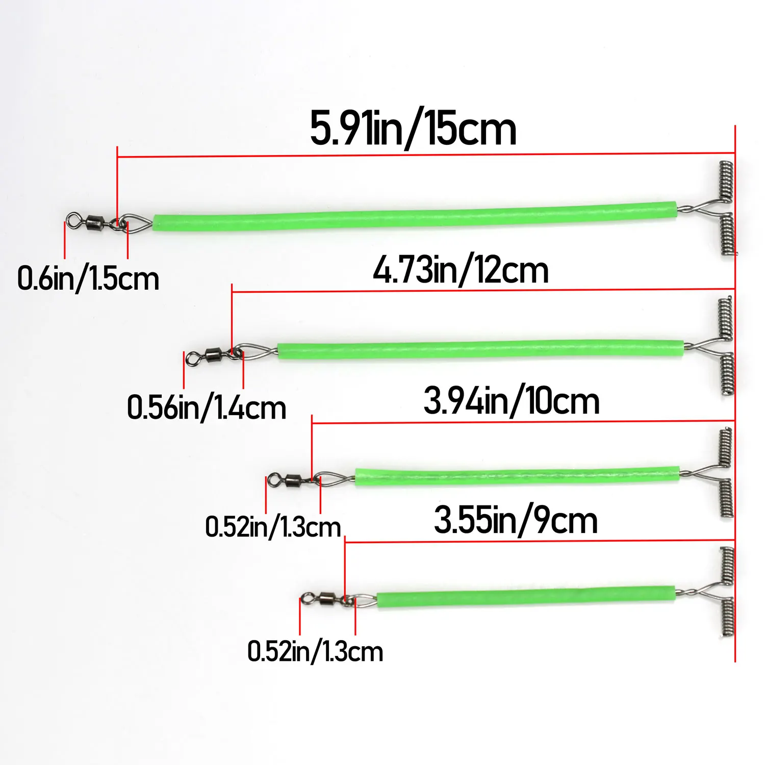 Topranc 20 Stück T-förmige Balance + 8-förmige Rollenwirbel im amerikanischen Stil mit Leuchtrohr, Angelschnurherstellungsgerät – Detail 8