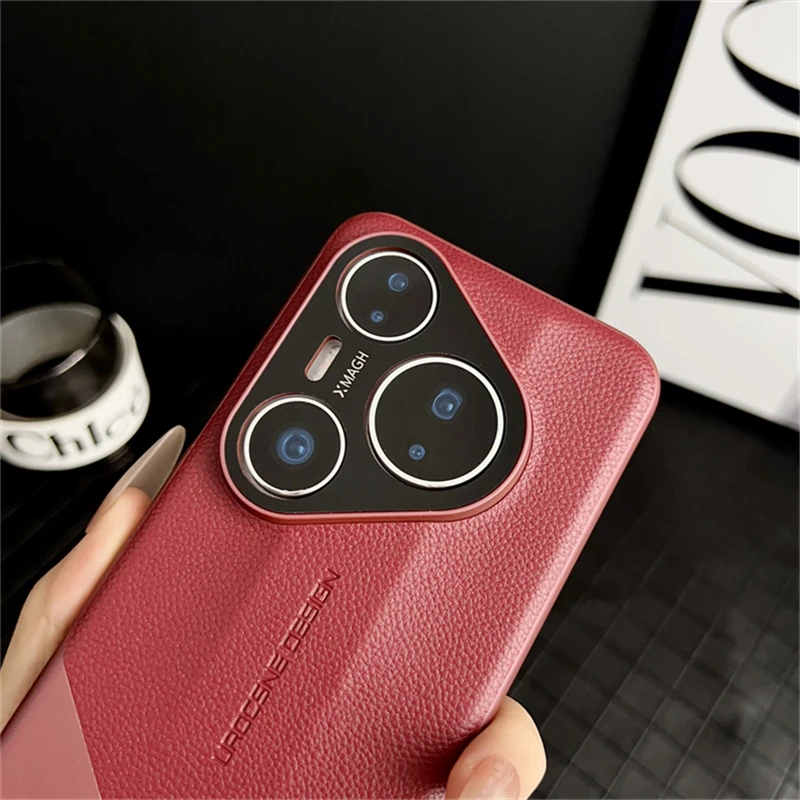Luxury Leather Shockproof Bumper Case with Bracket and Hard Shell