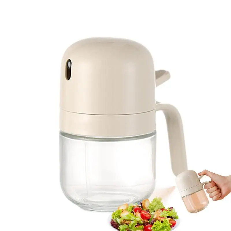 

2in1 Oil Sprayer Glass Bottle for Cooking Anti-leakage Olive Oil Storage Bottle for BBQ Air Fryer Salad Steak Kitchen Supplies