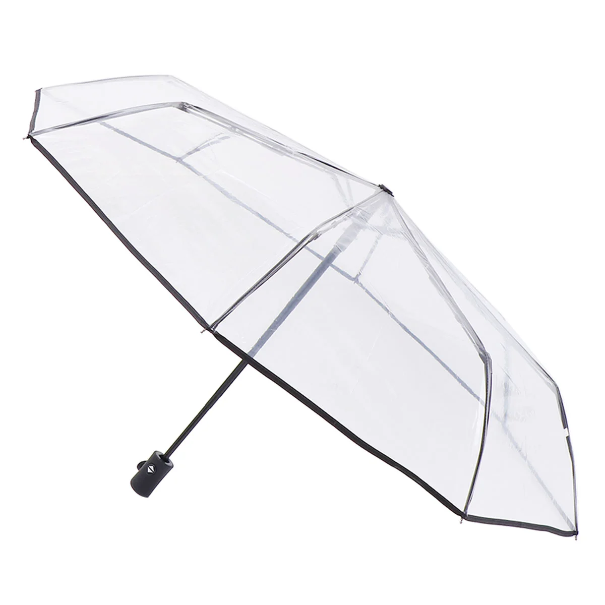 

Automatic Handle Fully Three-fold Transparent Umbrella Travel Folding Mini Cloth Material: Polyester Fiber Rubber Pocket