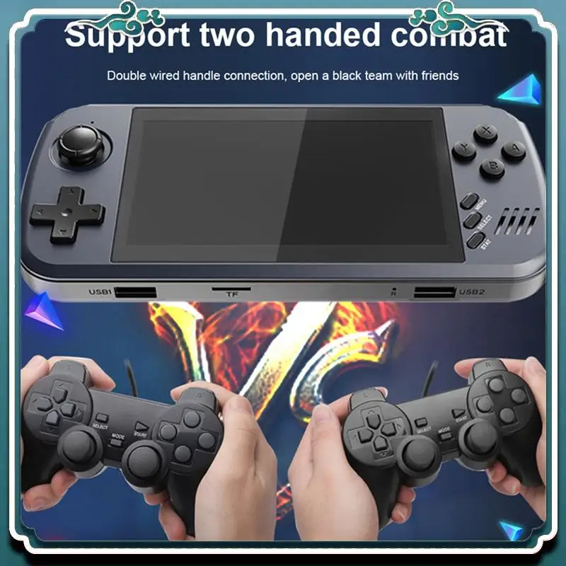 X39 Pro Handheld Game Player 4.3 Inch Ips Screen Portable Video Game Console Build In 5000 Games Support 2 Players(32G) Durable