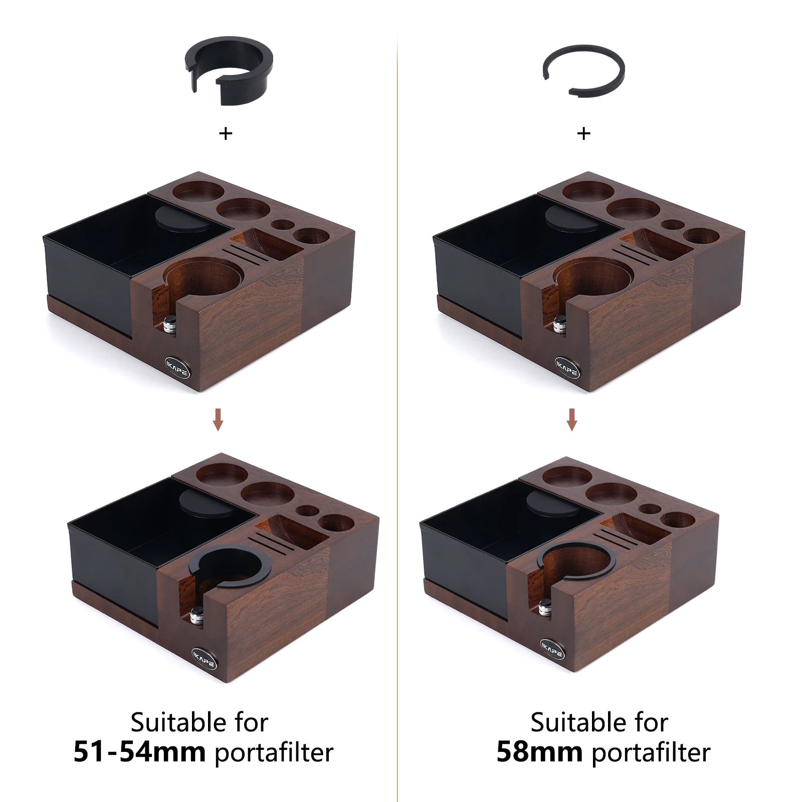IKAPE V5 エスプレッソ ノックボックス エスプレッソ コーヒーオーガナイザーボックス ストレージ用 58mm エスプレッソ タンパー ディストリビューター ポルタフ Ikapeエスプレッソノックボックス、プレミアムコーヒーノックボックス、スペース節約コーヒーダンプビン、バリスタ用滑り止めベース -  AliExpress