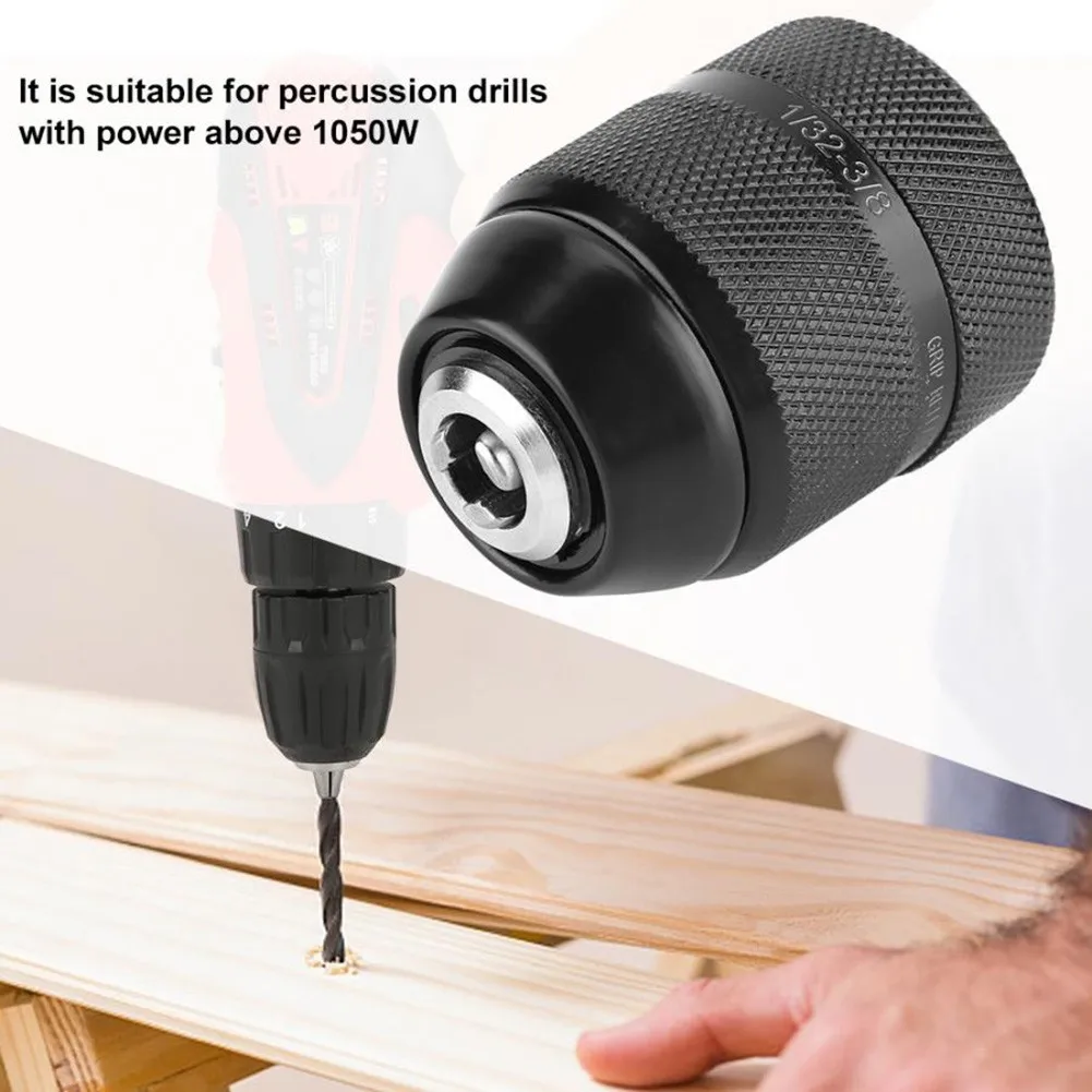 Durable 0.8mm-10mm Metal Drill Chuck 3/8 24UNF Thread Reliable Locking Function With Ratchets Suitable For Percussion Drills enhanced red board version 20pc ttp223 touch button modular self locking capacitive switch durable and reliable