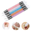 5 Pcs Nail Art Sculpture Pen Dual Tipped Silicone Nail Tools Nail Art Acrylic Pen Silicone Brushes for Resin Nail Art Tools 2