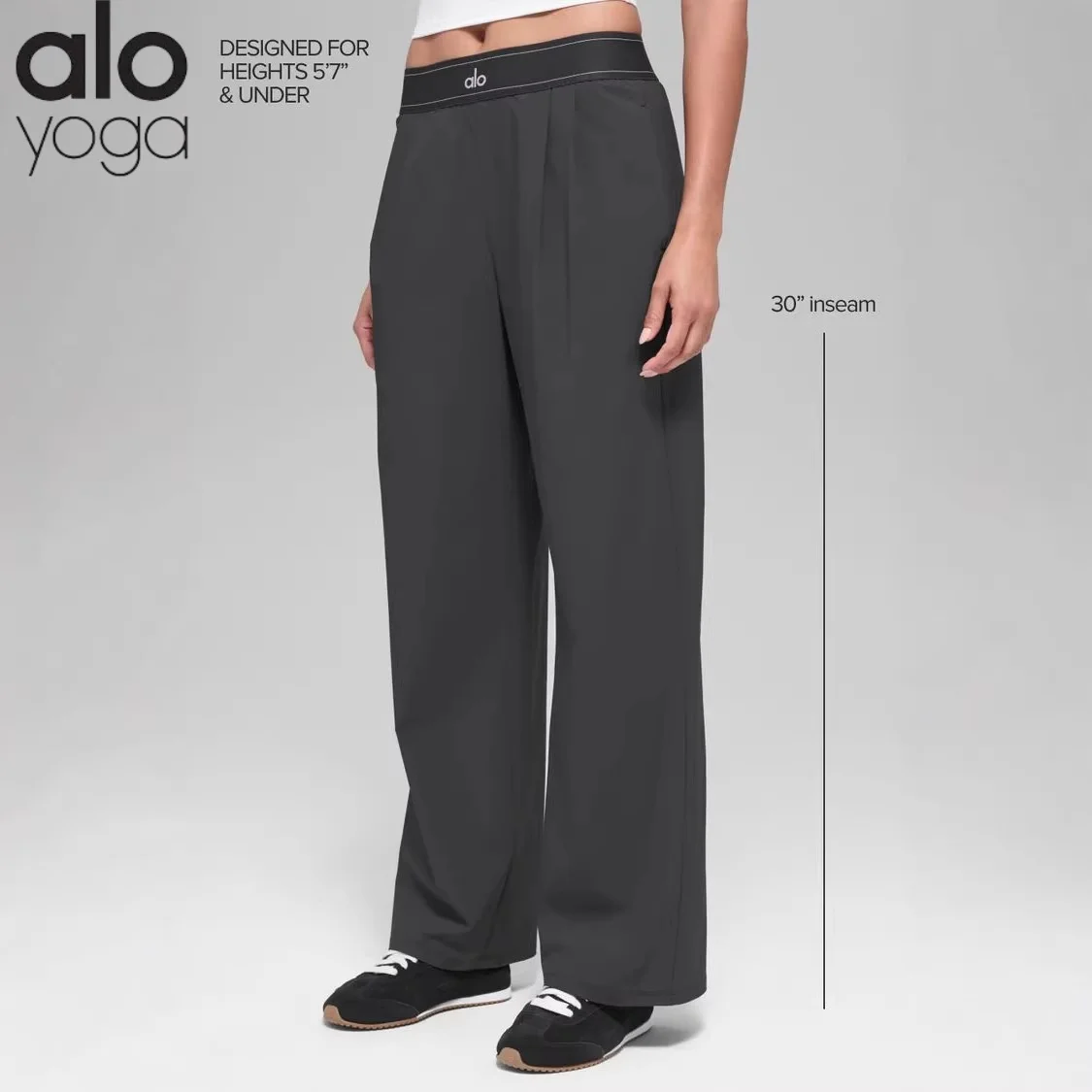ALO YOGA 여성용 봄, 가을 루즈한 요가 필라테스 캐주얼 편안하고 다재다능한 하이 웨이스트 스포츠 바지