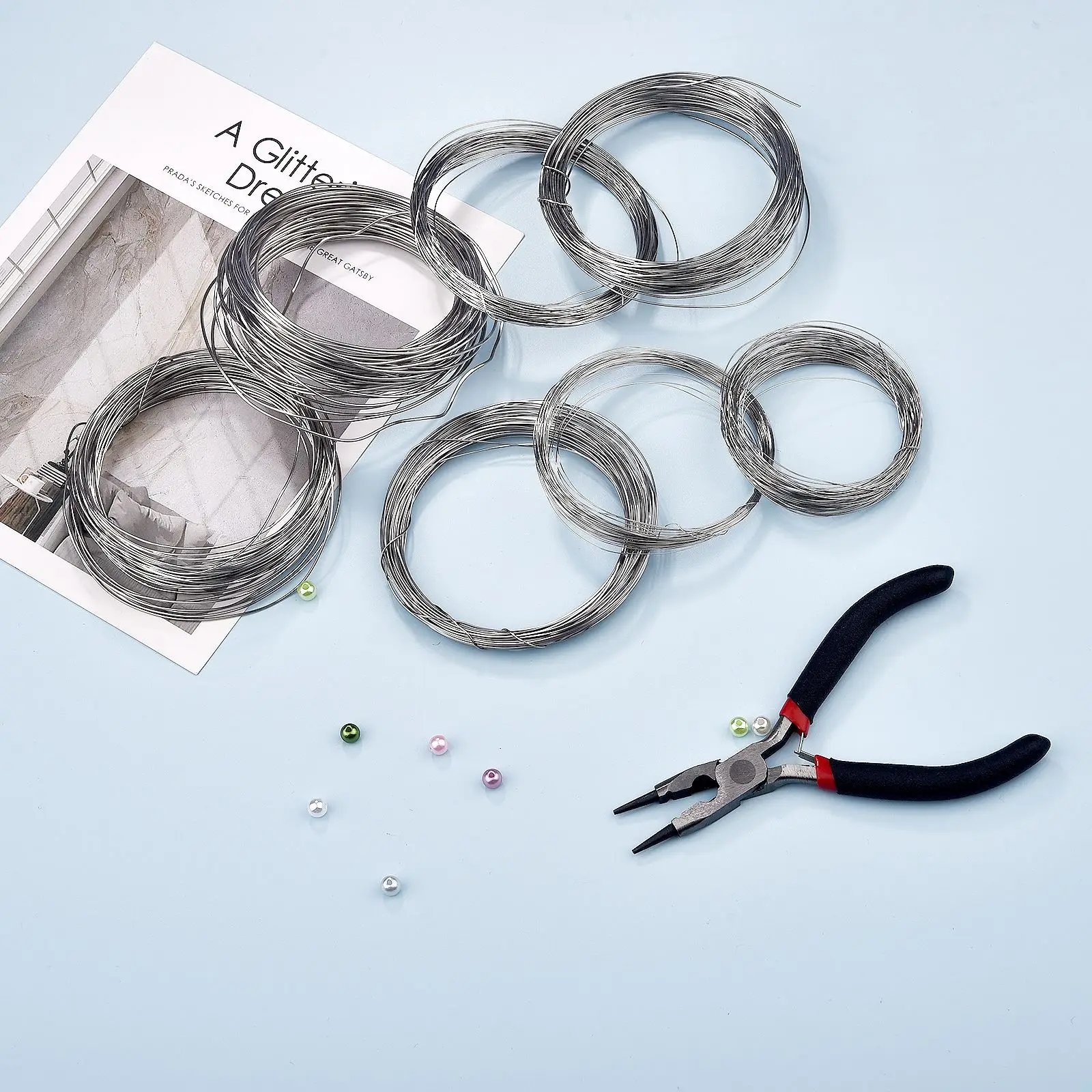 10mRoll031mmStainlessSteelWireJewelryFindingsBeadsWire