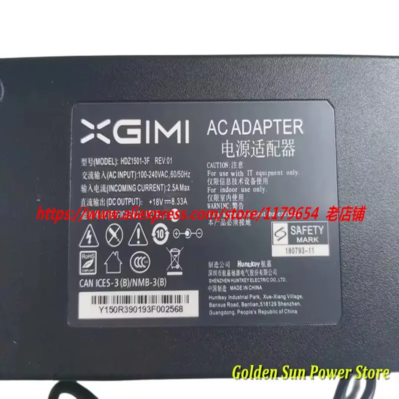 Genuine 18V 8.33A 150W AC Power Adapter Charger HDZ1501-3F For