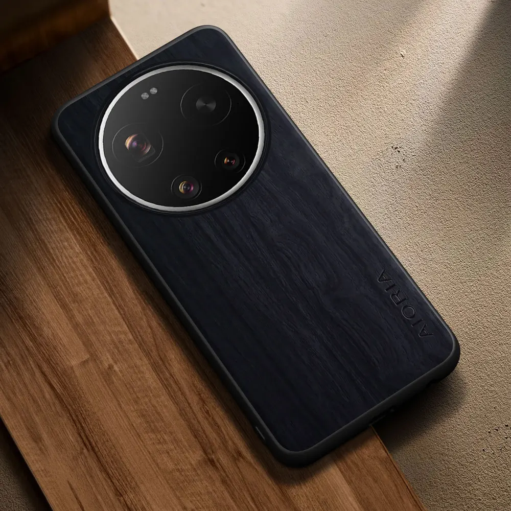 Modern Stylish Wooden Pattern PU Leather Case – Premium Cover