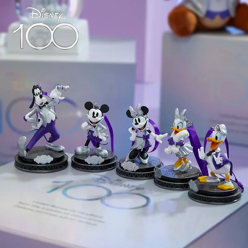 Disney 100 Adventure Series Mickey And Friends Set Anime Figures Garage Kit Modello Ornamentale Bambini Collezione Regalo Kawaii