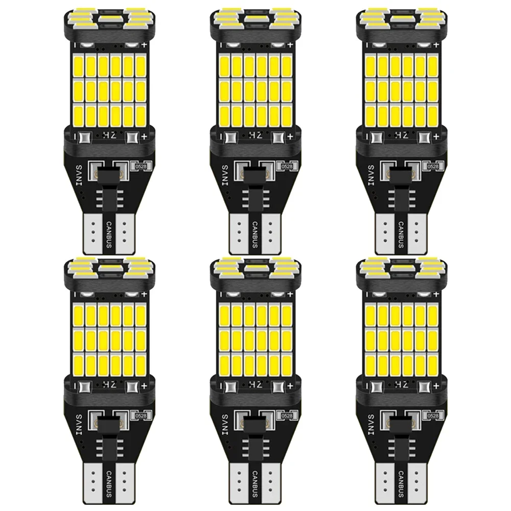 

100PCS T15 W16W 921 912 T16 T10 902 LED Bulbs High Power 45pcs 4014SMD Super Bright 1200LM Replace for Car Reversing Light White