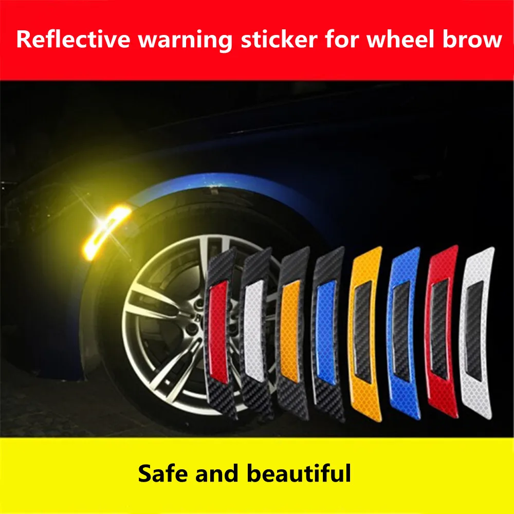 

Car Wheel Eyebrow Edge Reflective Guard Sticker Carbon Fiber Protection For BMW Toyota Mazda Audi