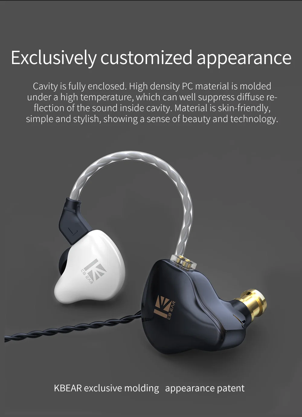 KBEAR KS1 In Ear Earphones Dual Magnectic Circuit Dynamic Wired Headphones Deep Bass Earbuds Noise Canceling Monitors Headset i3