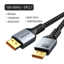 Ultra - High Definition DisplayPort Cable with Advanced Video and Audio Capabilities - 1m (16K DP V2.1 Cable)