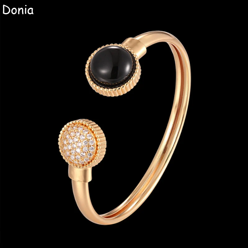 

Donia Jewelry Fashion Elastic Semi-precious Stone Micro-inlaid AAA Zircon Jewelry Bracelet Wedding Accessories African Jewelry