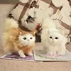 New Cute Simulation Kitten Animal Cat Decoration Gift Home Car Ornament Crafts Plush Figurine Miniature Christmas Party Model 6