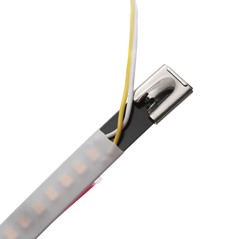 1Pc High Quality Motorcycle Fork Turn Signals Light Amber LED Strips For Clean Custom Look