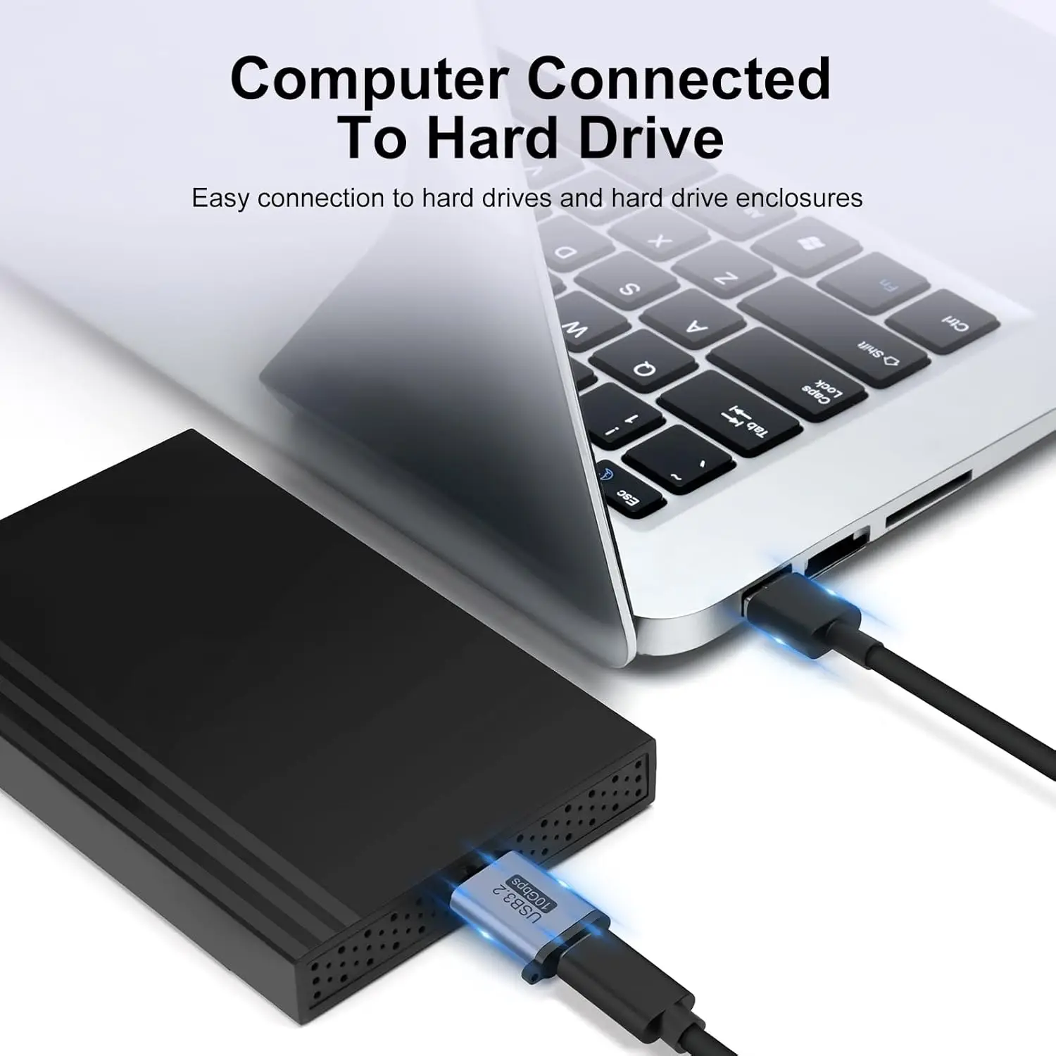 High-Speed USB A to Micro B Extender Adapter