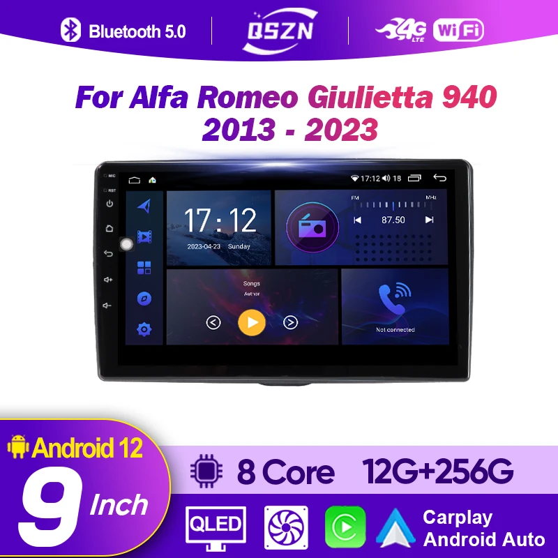 Multimédia Alfa Romeo Autoradio Android 13 9 Pouces Pour Alfa Romeo Giulietta 2010-2014 - WiFi/4G/Apple CarPlay Autoradio Multimédia