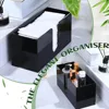 Countertop Paper Towel Dispenser Acrylic Paper Towel Holder Paper Towels Storage Container for Z Fold C Fold Multi-fold Paper 3