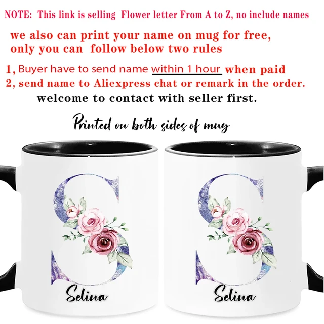 맞춤화 가능한 꽃 무늬 세라믹 머그잔으로 특별한 행사에 개인적인 의미를 더하세요.