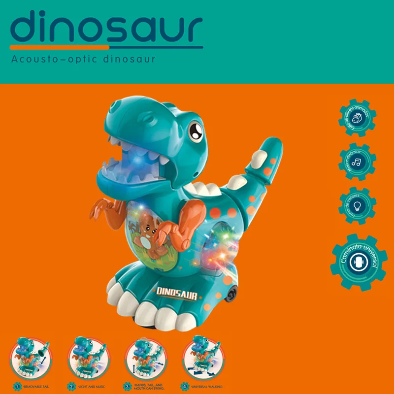 New Walking Dinosaur Electric Toys Model Robot Cartoon Nteractive Electric Animal Light Music Intelligent Toys Gift For Children 5