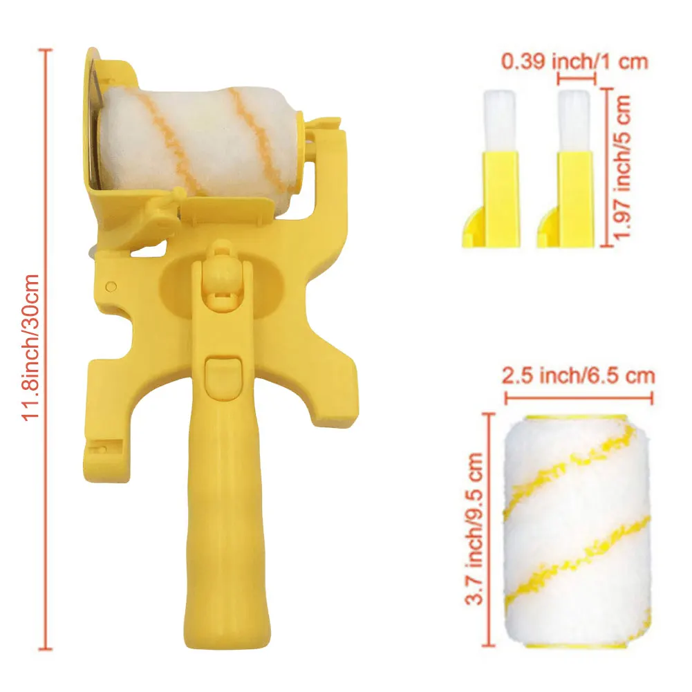 Paint Edger Roller Brush Interior Trimmer Wall Repair Tools Multifunctional for Room Wall Ceiling Indoor Outdoor Painting paint brushes paint rollers set