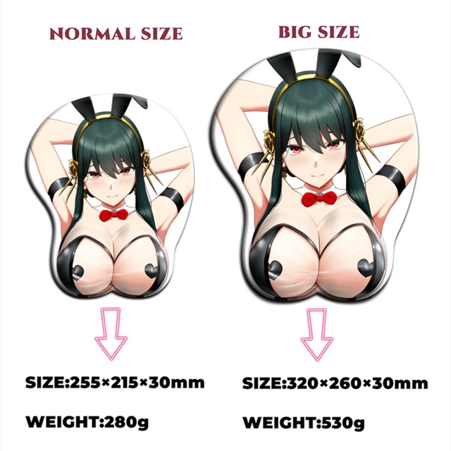 Yor Forger Briar SPYFAMILY 3D Breast Mouse Pad Soft Silicone Big Opaii  Mousepad with Wrist Rest Desk Pad - AliExpress
