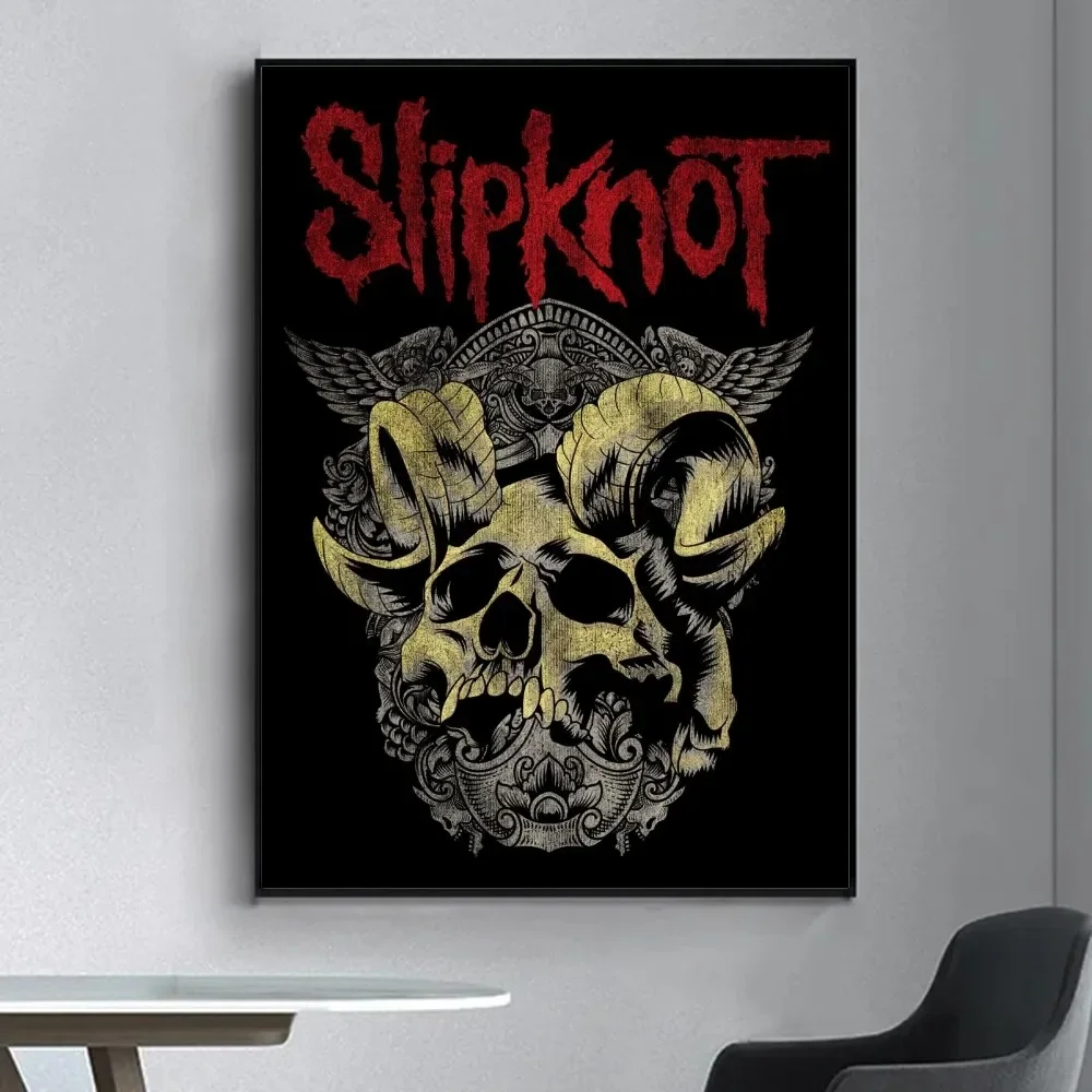 Vintage Posters Poster Prints Rock S-Slipknot Band Posters Fancy Wall Sticker for Living Room Bar Decoration Vintage Decorative Painting Middle