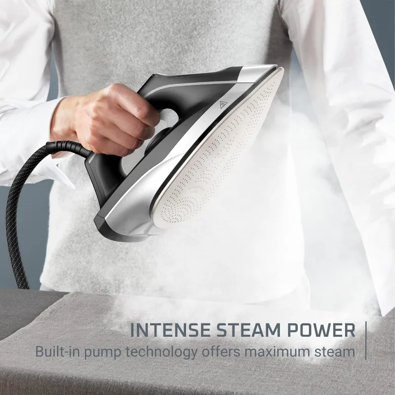 Rowenta, Iron, Pro Master Steam, Steamer for clothes, High Pressure Professional Steam Station, Stainless Steel Soleplate 57 oz 5
