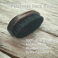 The Gracemen Beard Kit-Retro Beard Brush &Handle Wooden Comb & Stainless Steel Scissors Grooming Set for Men With a Black Bag 2