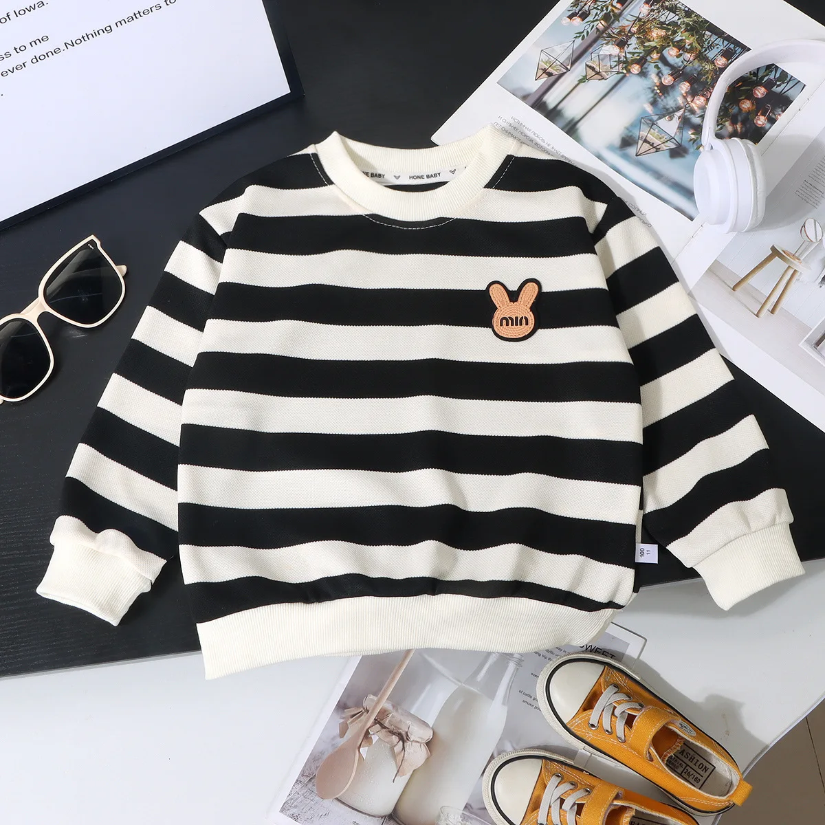thumbnail image 1 of Children's Sweatshirt Kids Clothes Boys Girls T-shirt Elastic Cotton Sweater Long Sleeve Pullover Tops Baby Children Clothing, 1 of 6