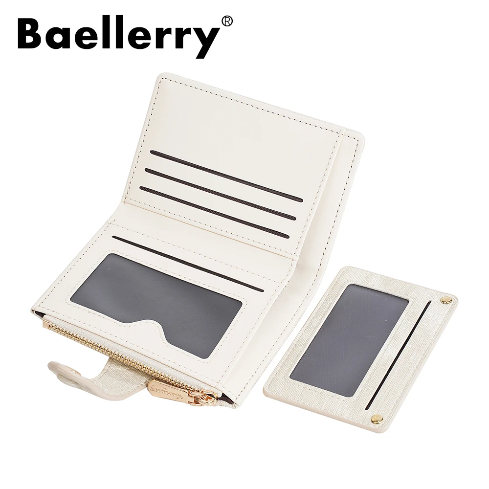 Cute Mini Wallet for Women, Baellerry Ins Fashion Cardholder with Wrist Strap, Small RFID Blocking Zip Around Coin Purse for Gir