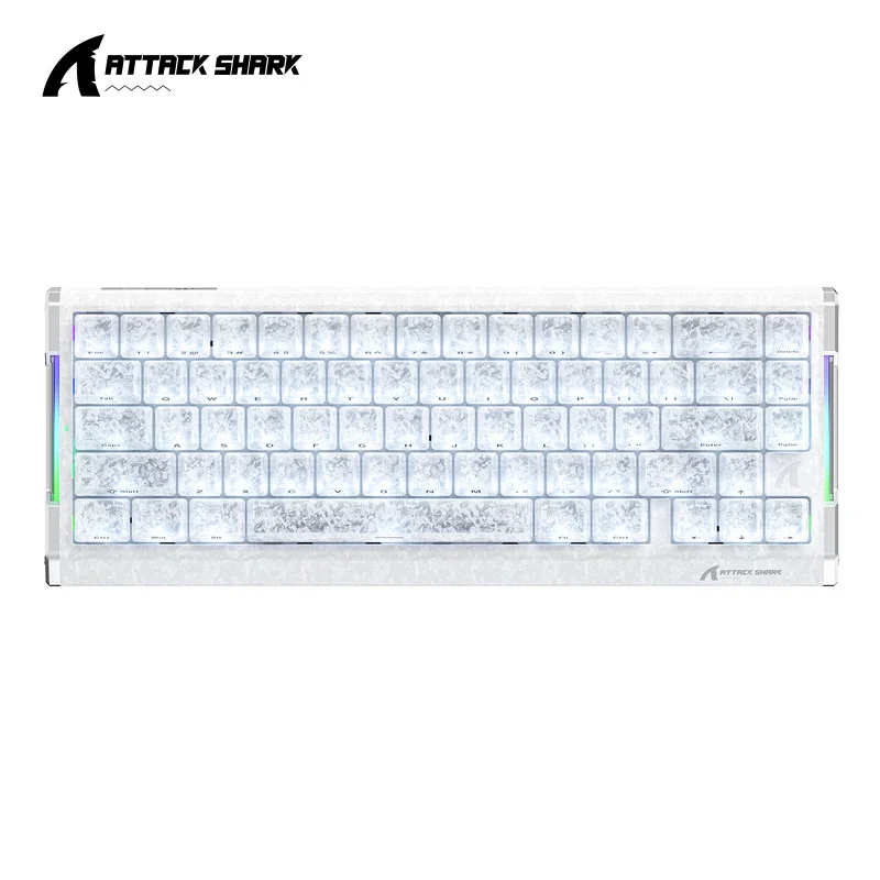 ATTACK SHARK R68HE 마그네틱 스위치 유선 키보드 8KHz 0.005mm RT 정밀도 RT 스냅 탭 DKS MT TGL 게이밍 모드
