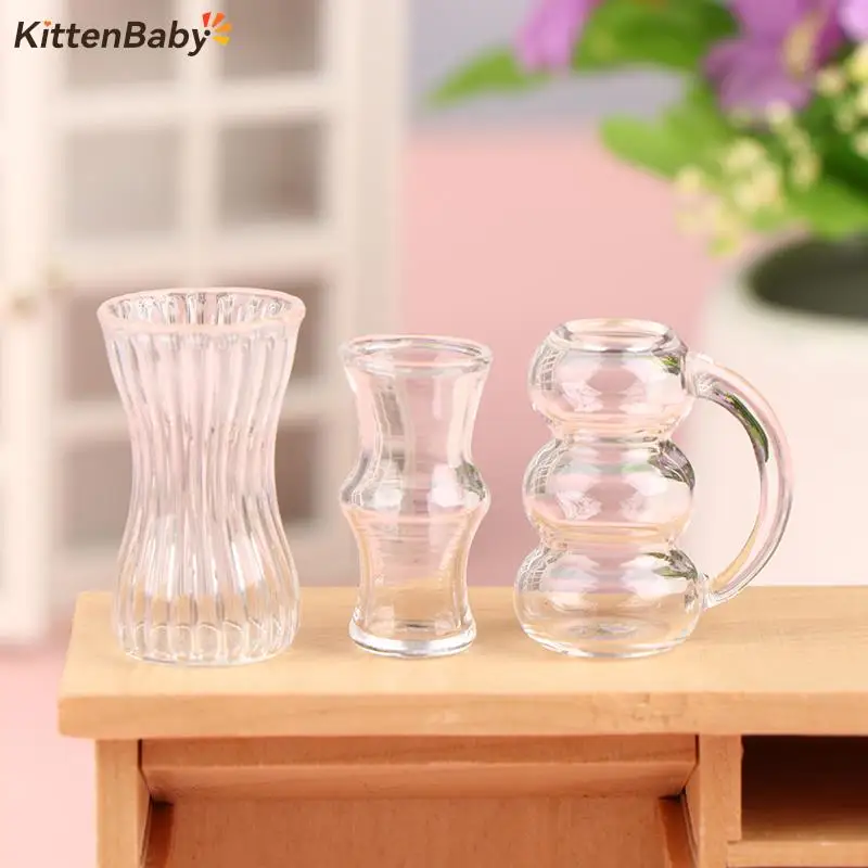 

1:12 миниатюрная стеклянная чашка для кукольного домика, кофейный десерт, искусственное украшение для кукольного дома, кухонного стола