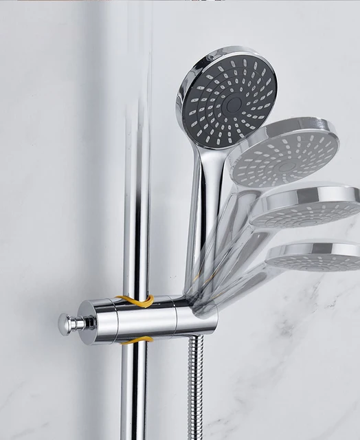 Supporto Doccia Regolabile 360° - Nero, Lega Di Zinco, Per Soffione, Facile Montaggio - Foto 5