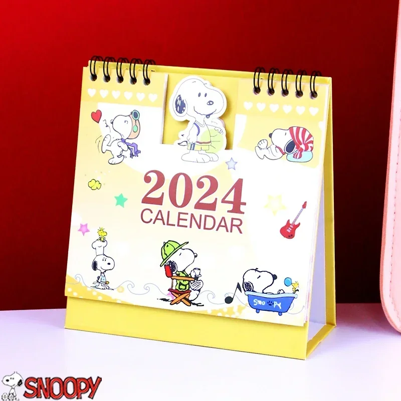 2024 Snoopy Calendar Book New Datebook Peanuts Cartoon Happy New Year  Calendars Tabletop Ornament Kids Toy Pendent Desk Calendar - AliExpress
